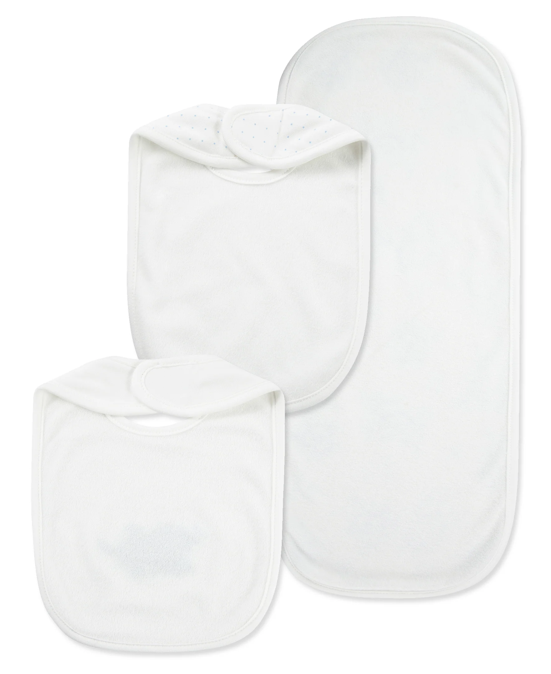 Blue Roses Bib & Burp Set - Image 6