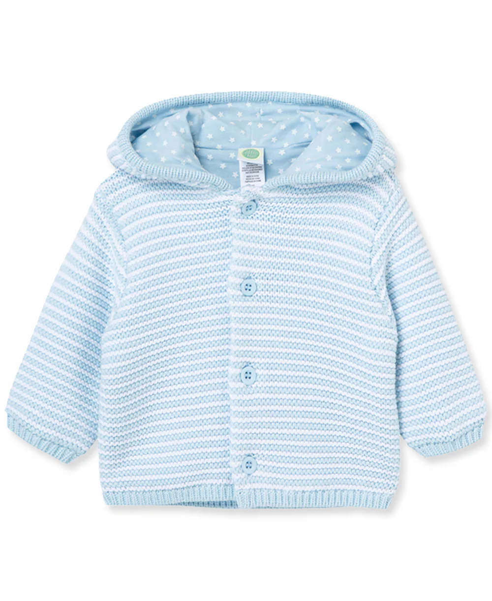 Blue Textured Hoodie - Image 4