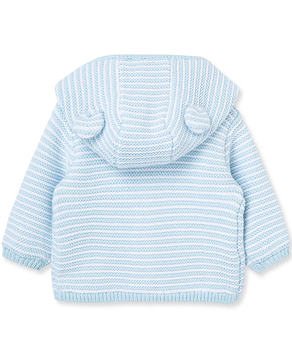 Blue Textured Hoodie - Image 5