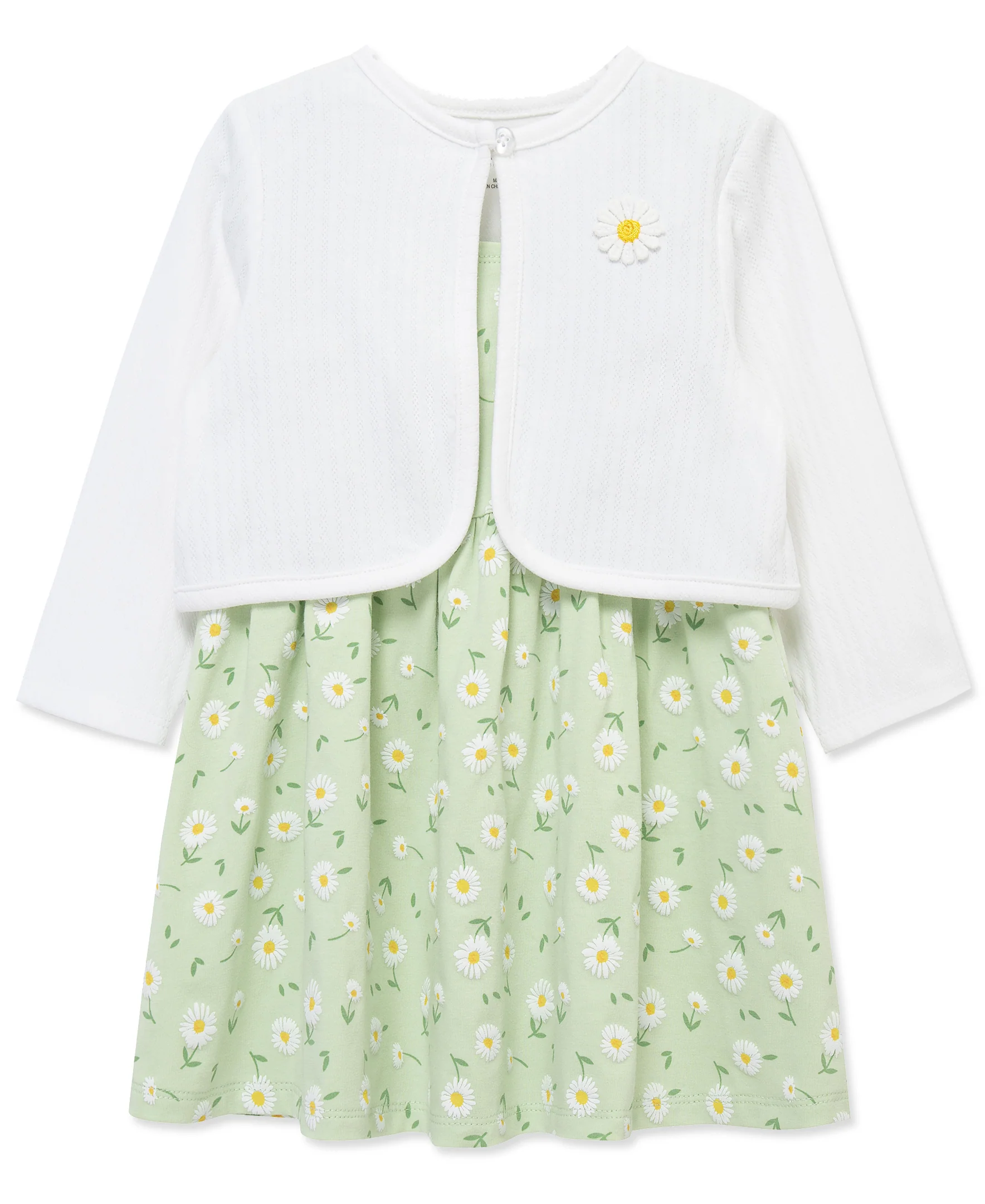 Daisy Knit Dress Set & Cardigan w/ Panty (12M-24M) - Image 4