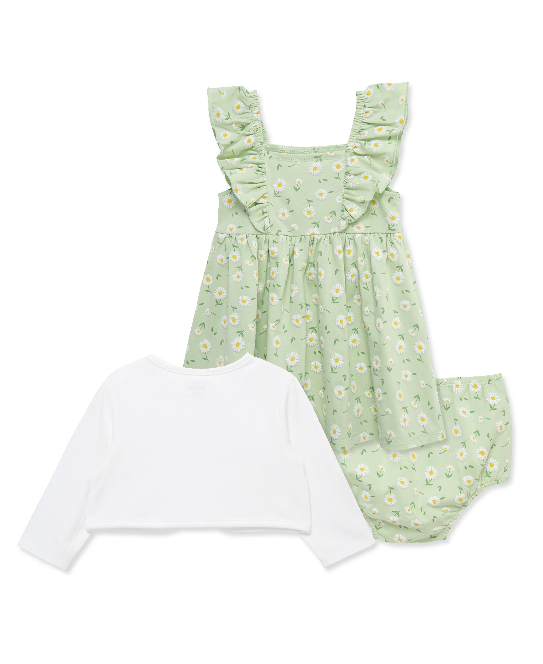 Daisy Knit Dress Set & Cardigan w/ Panty (12M-24M) - Image 5