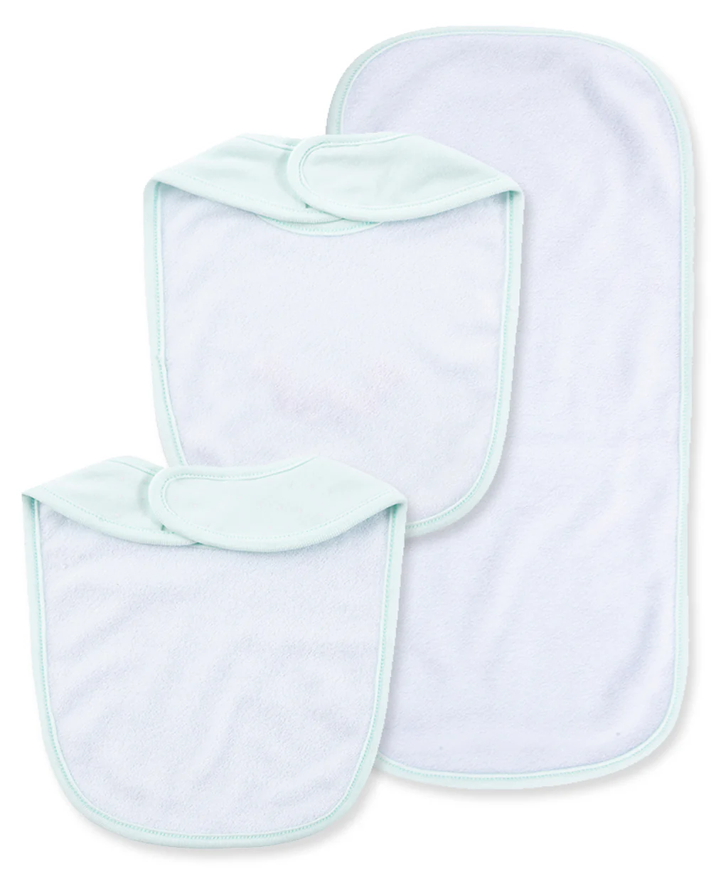 Floral Spray Bib & Burp Set - Image 3