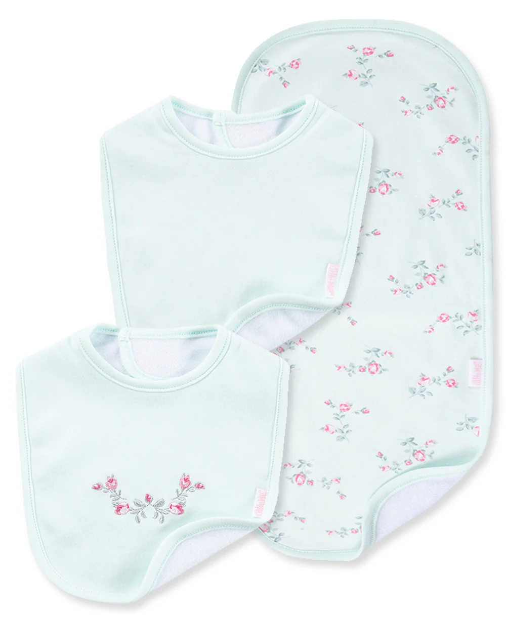 Floral Spray Bib & Burp Set - Image 4
