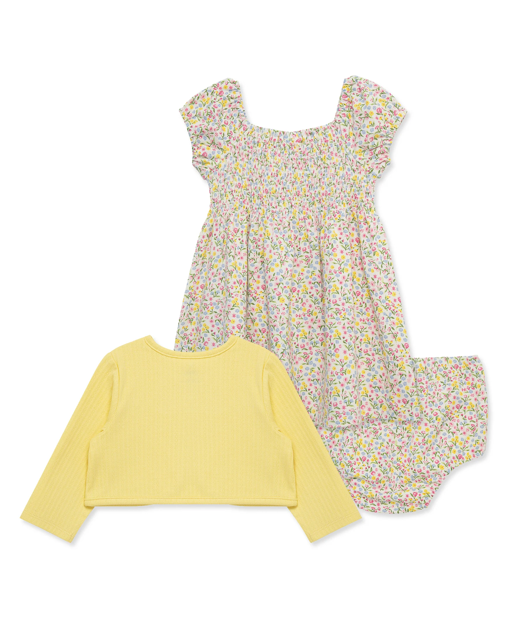 Garden Knit Dress & Cardigan Set w/ Panty (12M-24M) - Image 5