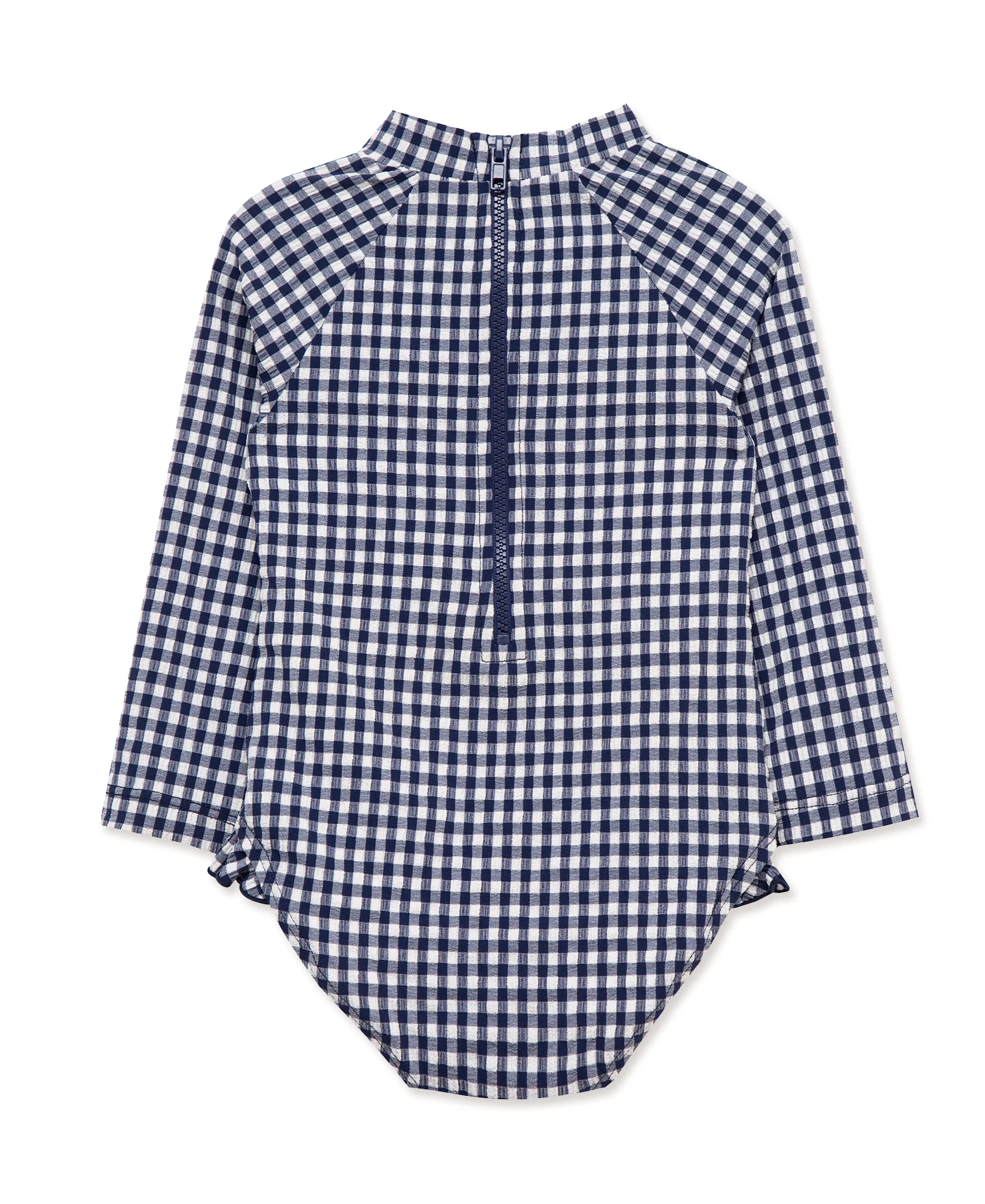 Gingham 1-Piece Rashguard Swimsuit (2T-4T) - Image 4