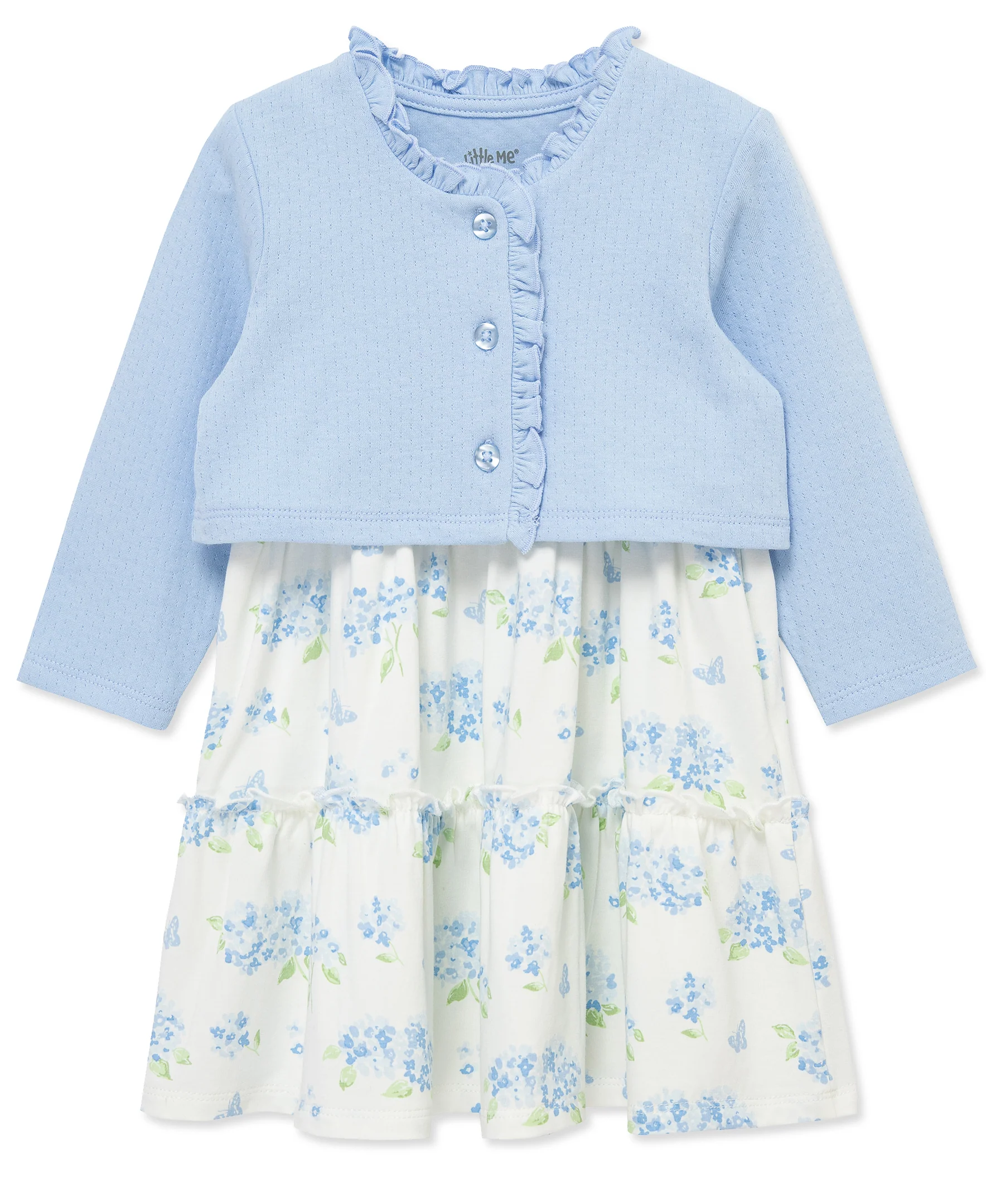 Hydrangea Knit Dress & Cardigan Set w/ Panty (12M-24M) - Image 4