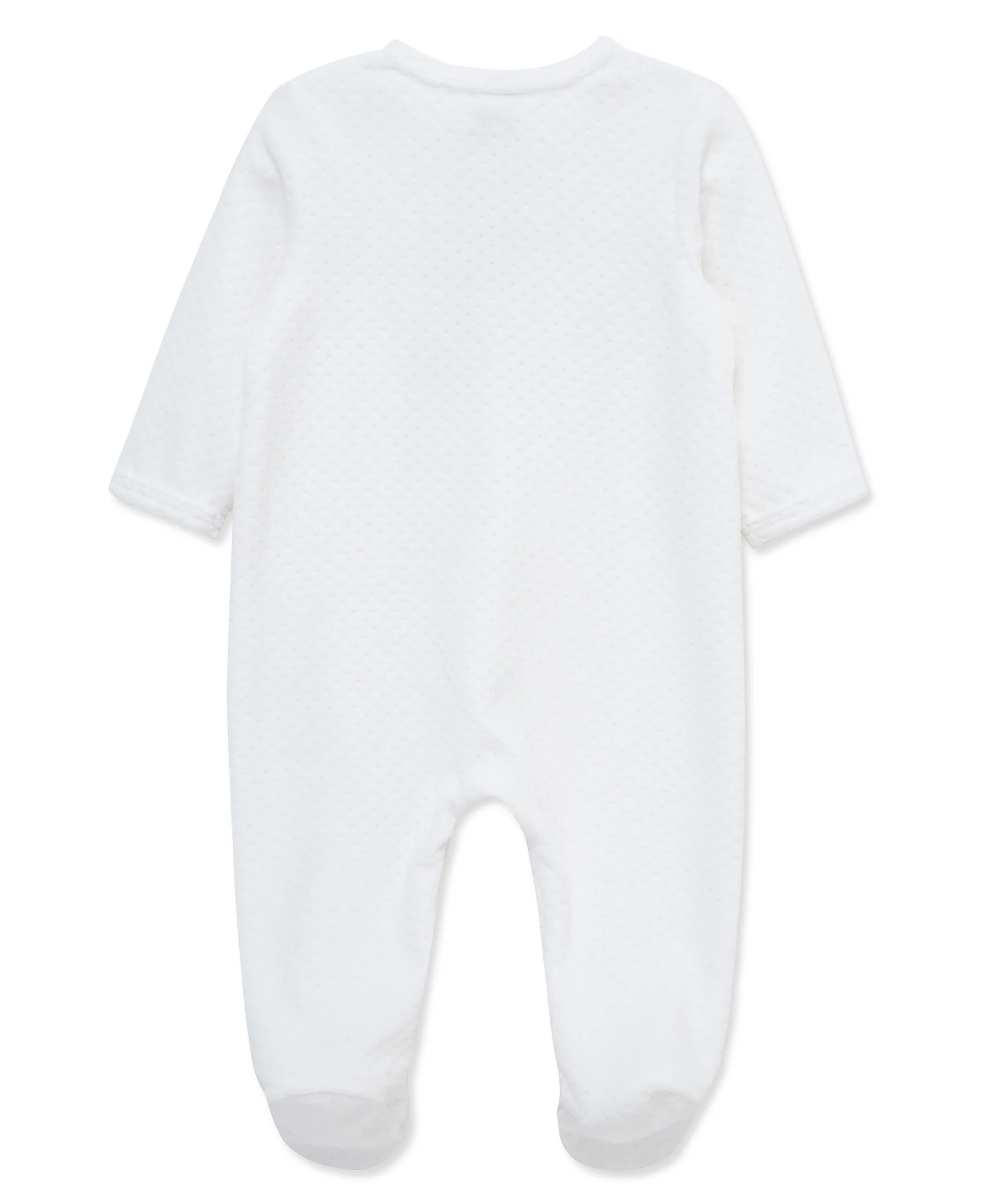 "My First Christmas" Bear Velour Zip Footie (3M-9M) - Image 4