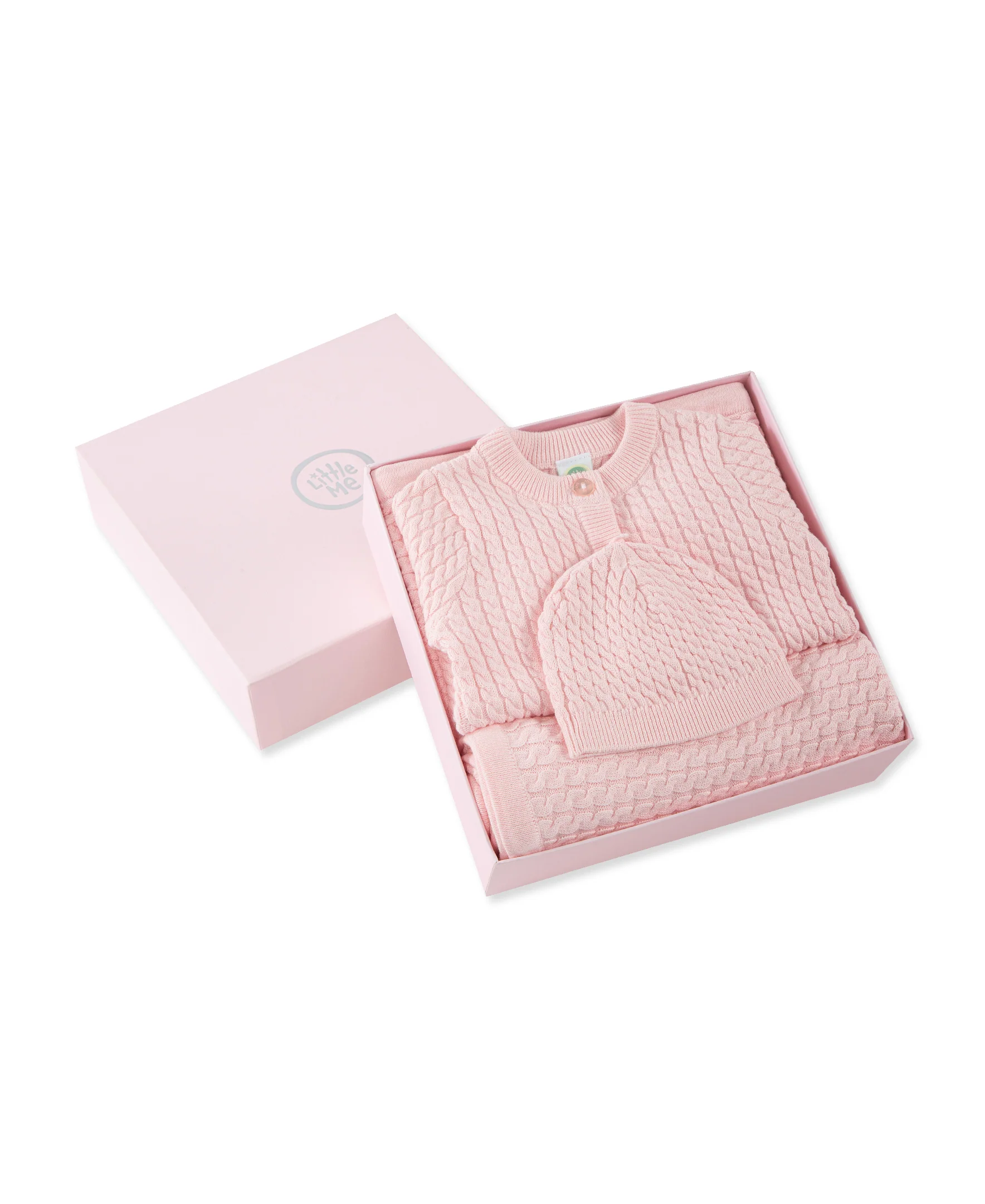 Pink Cable Sweater & Blanket Gift Box - Image 5