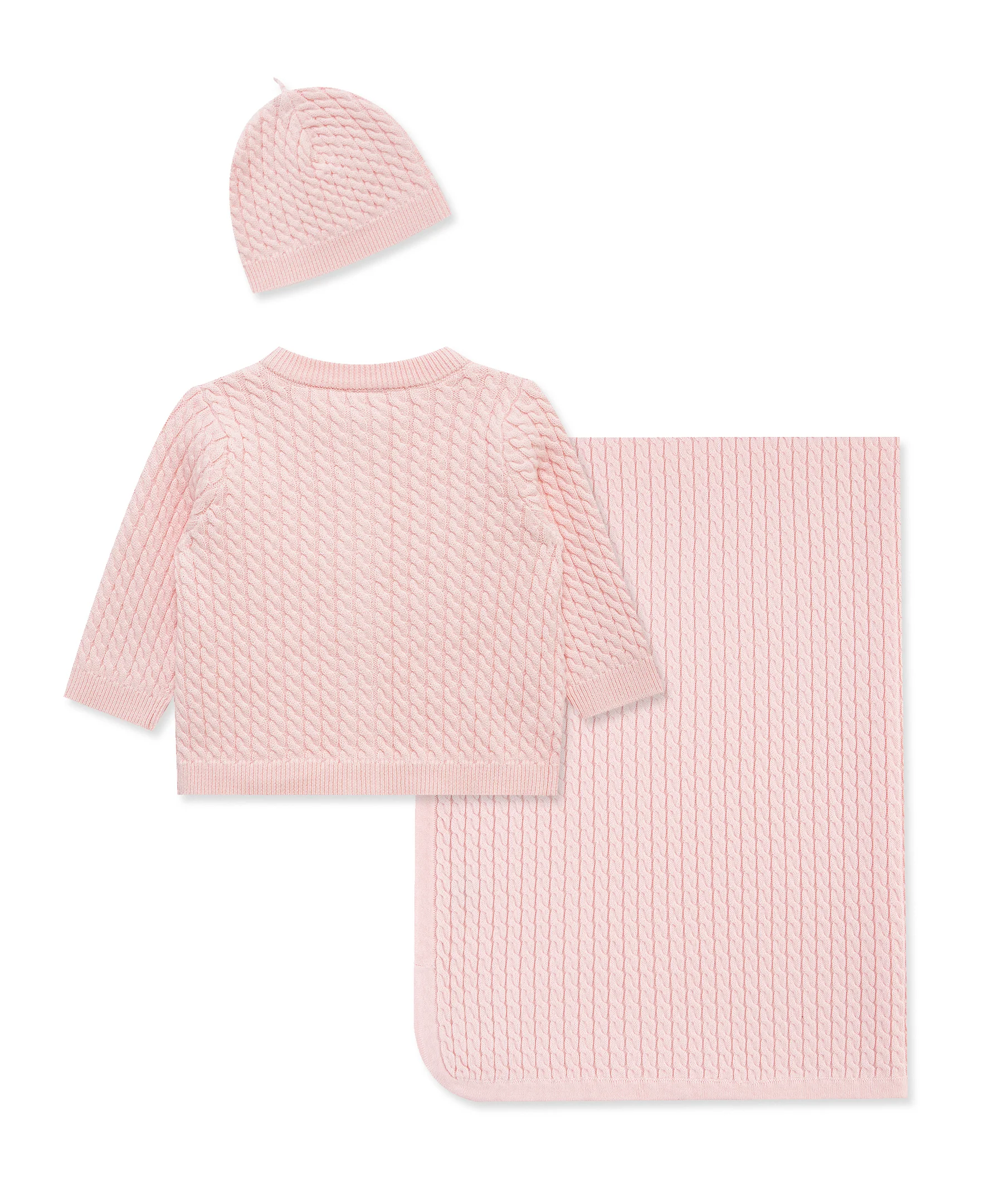 Pink Cable Sweater & Blanket Gift Box - Image 7
