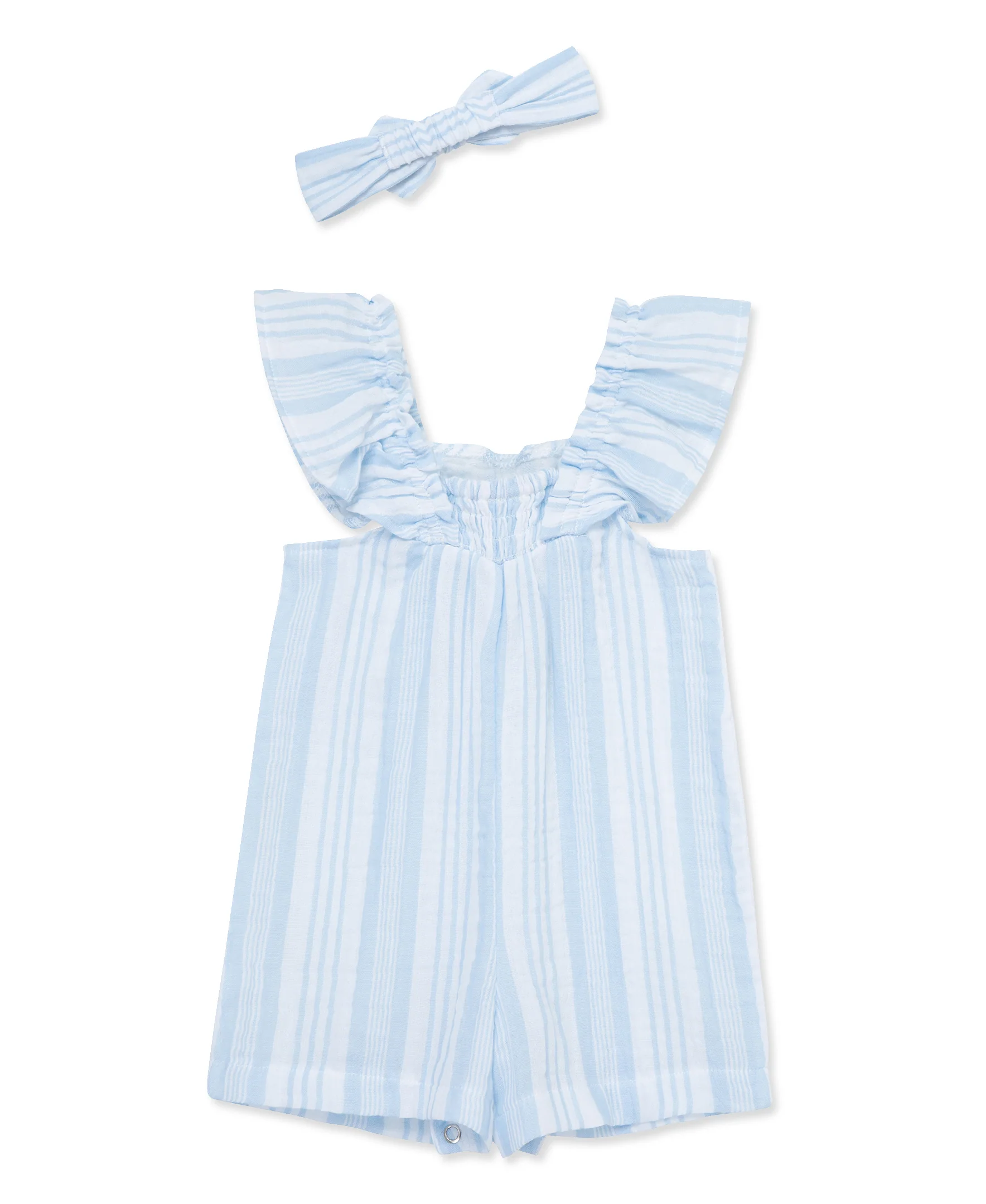 Stripe Woven Romper & Headband (2T-4T) - Image 4