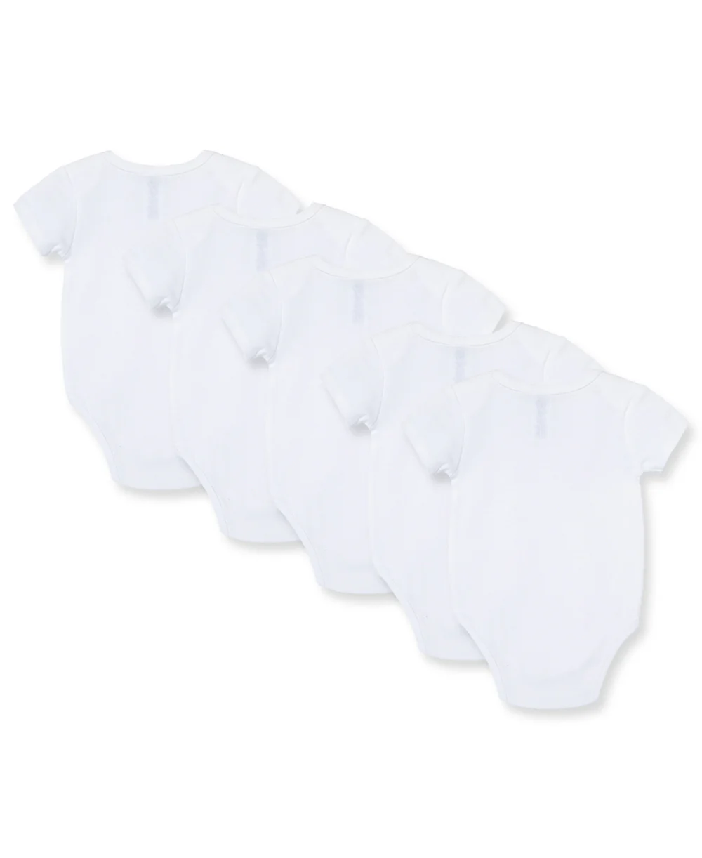 White 5-Pack Bodysuits - Image 3
