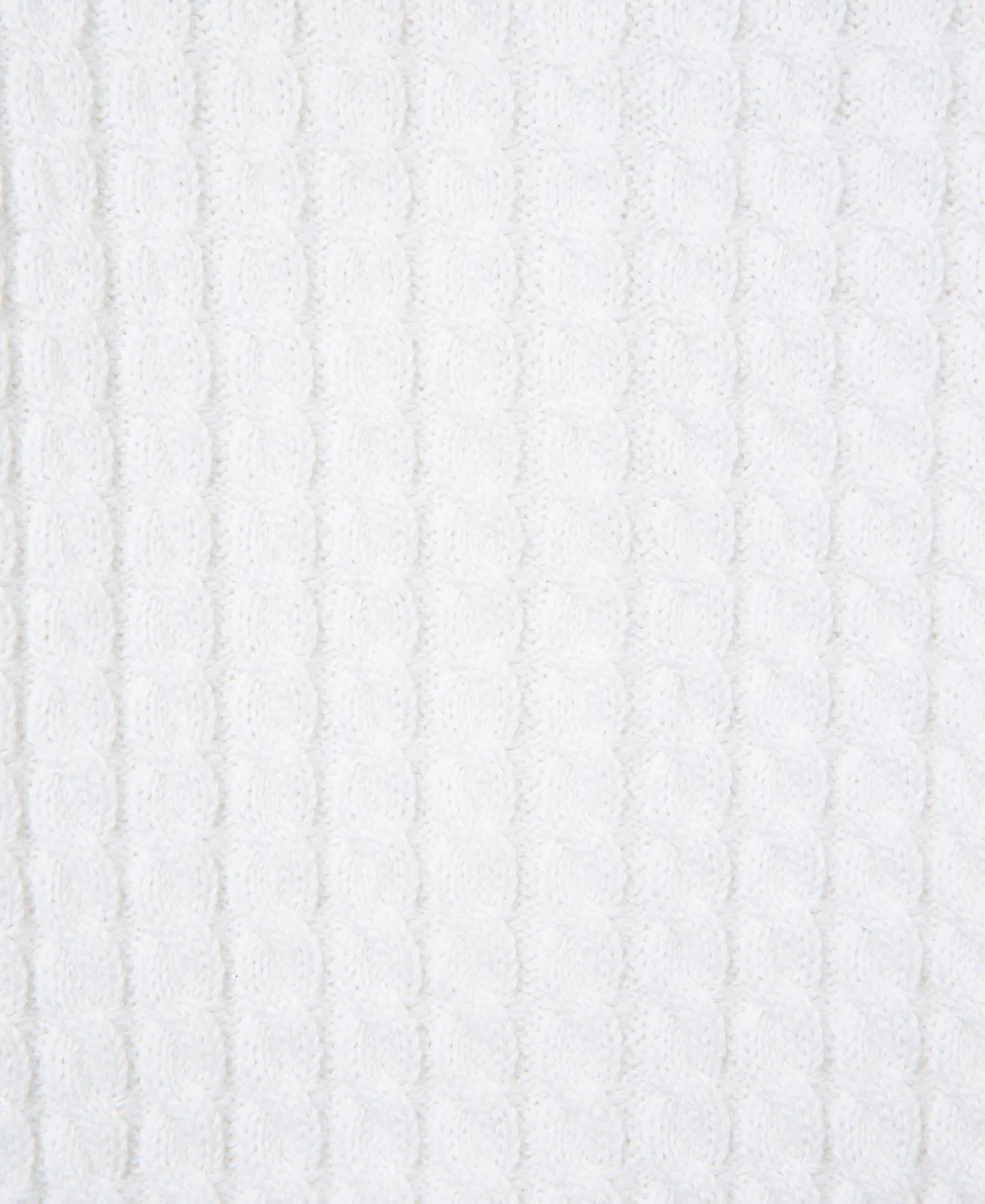 White Cable Sweater and Hat - Image 3