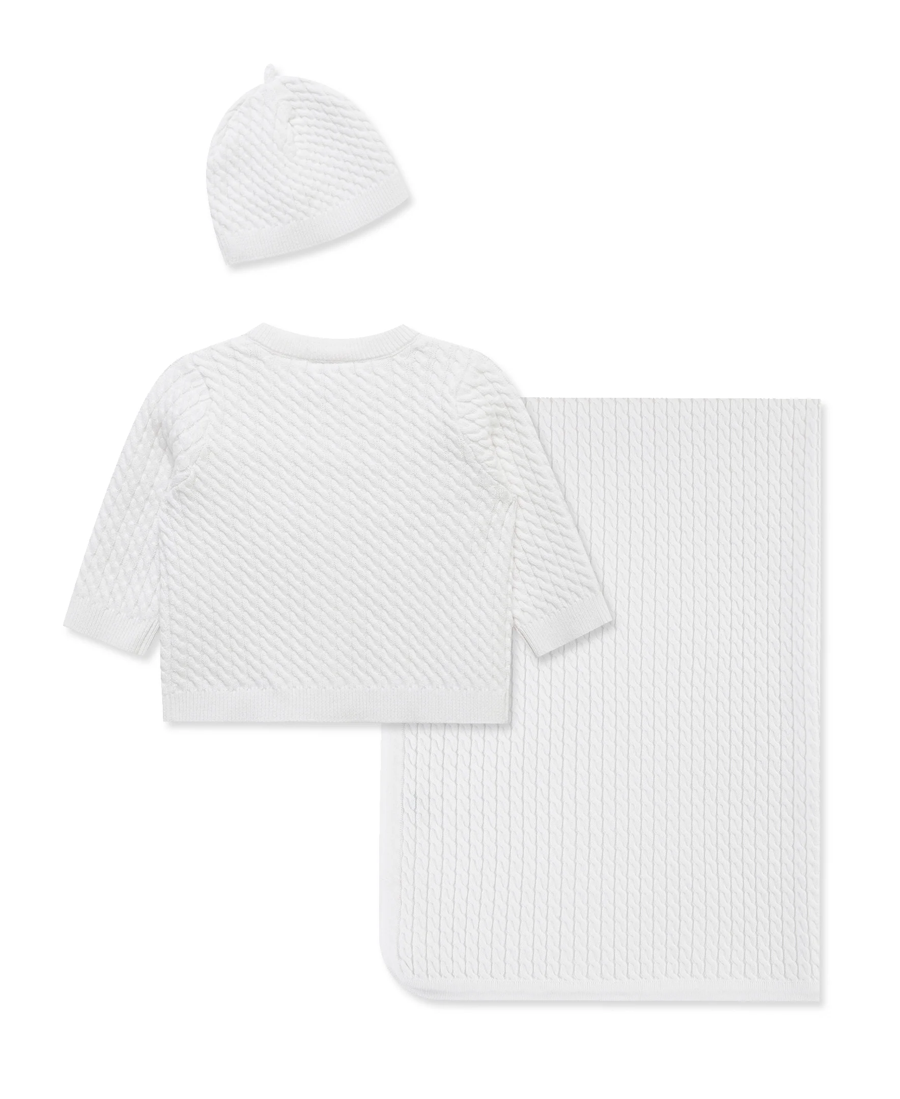 White Cable Sweater & Blanket Gift Box - Image 6