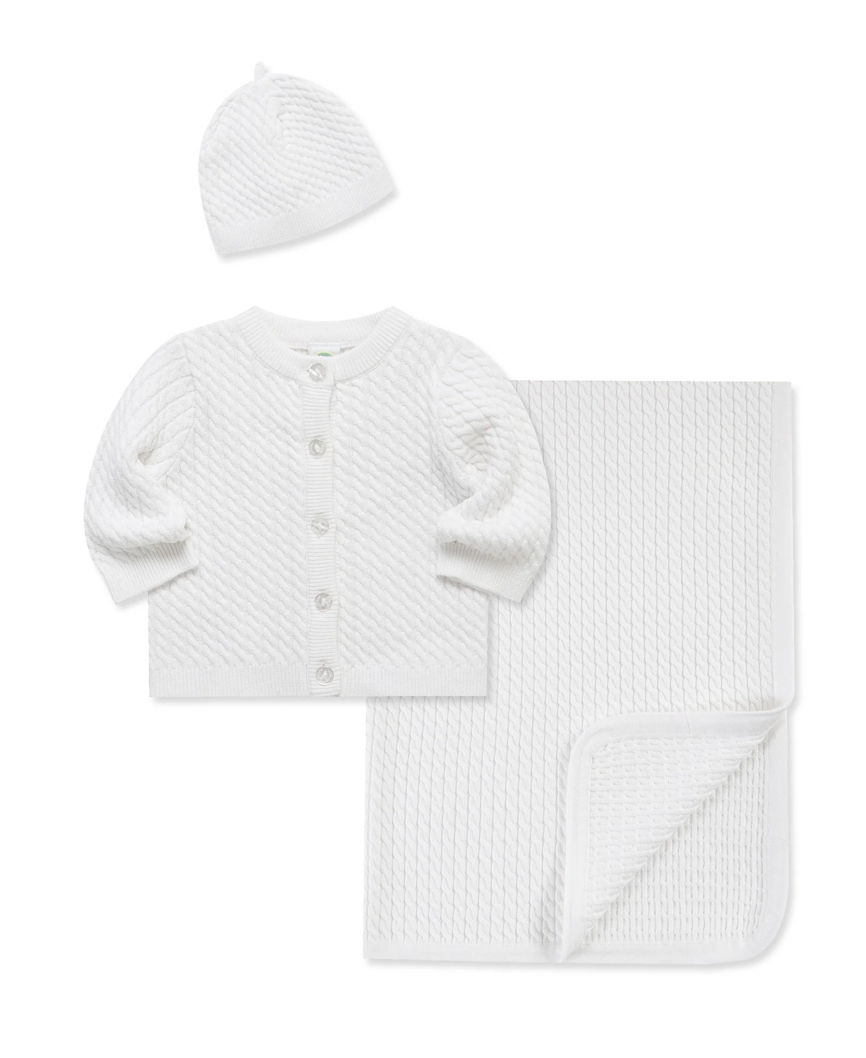 White Cable Sweater & Blanket Gift Box - Image 7