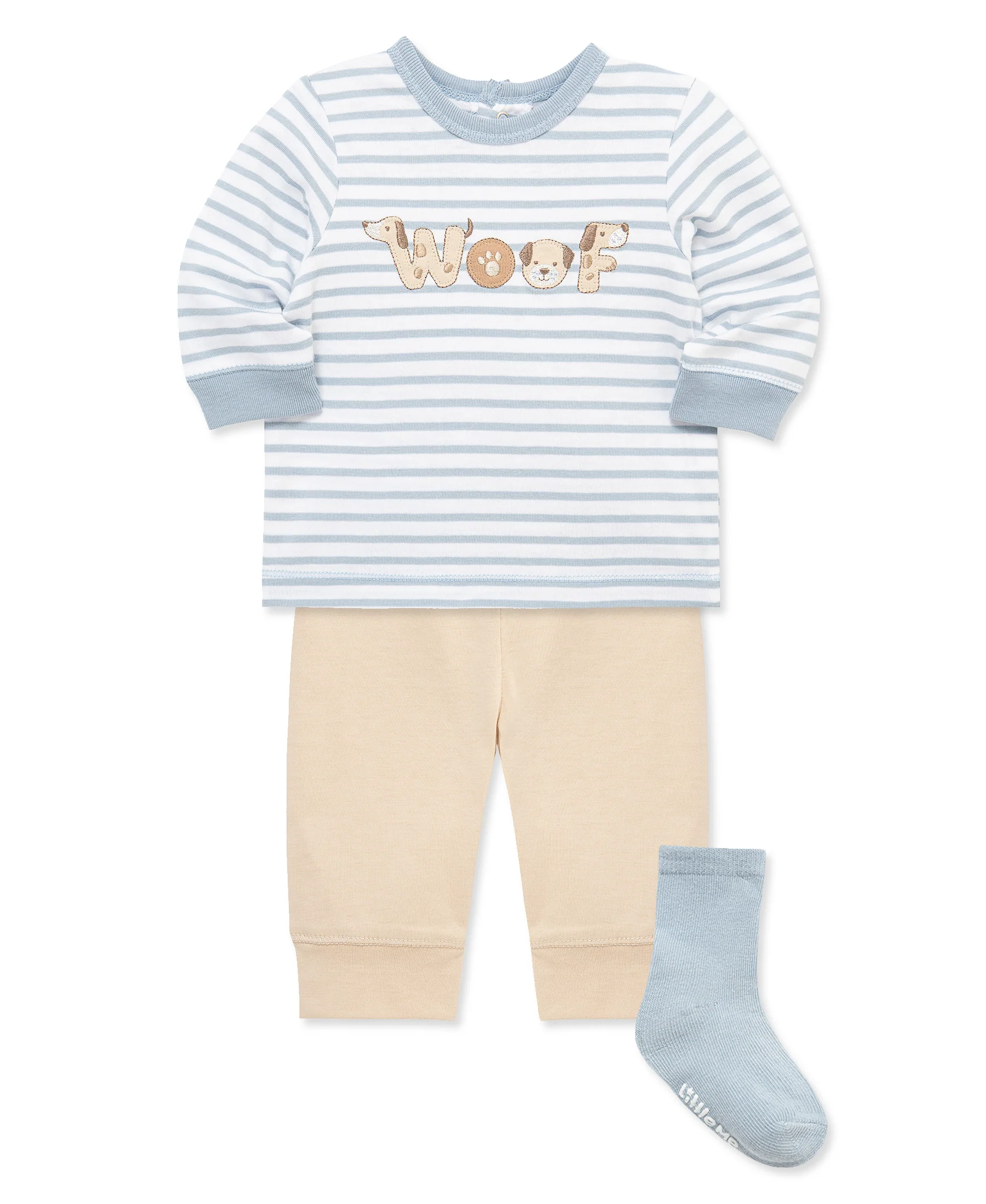 Woof 3-Piece Jogger & Sock Set (3M-12M) - Image 4